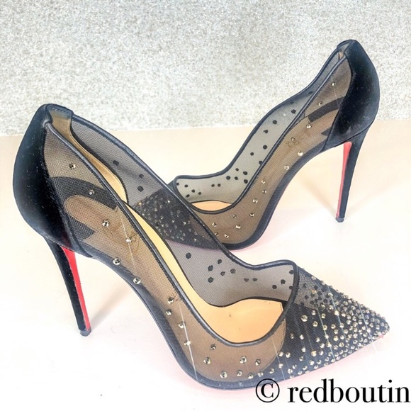 Christian Louboutin Shoes - Follies strass embellished mesh pump louboutin